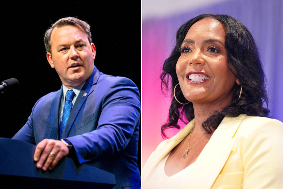 On Tuesday, Democrat Keisha Lance Bottoms (r.) won her primary election for Georgia governor, while Republicans, including Burt Jones (l.), are scheduled for a June runoff.