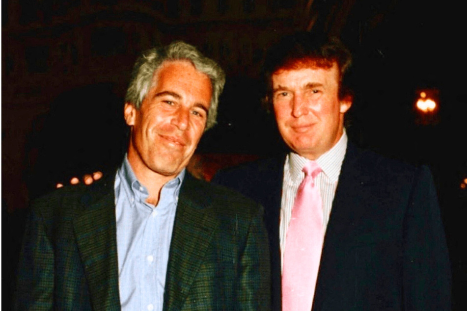 An undated photo released by the Justice Department on January 30, 2026 shows Jeffrey Epstein with Donald Trump (r.) in an unidentified location.