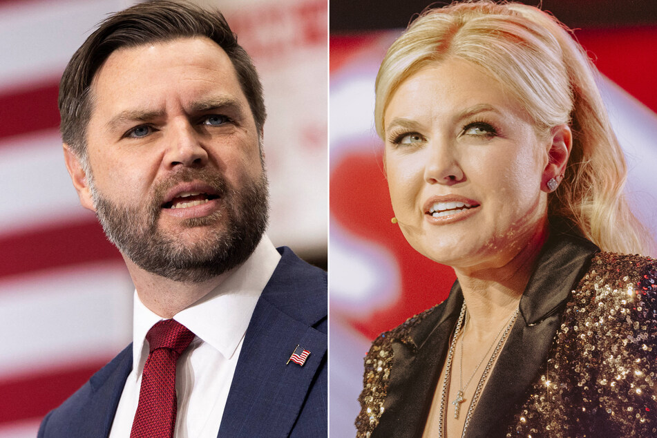 Erika Kirk (r.) has endorsed Vice President JD Vance for the presidential ticket in 2028.