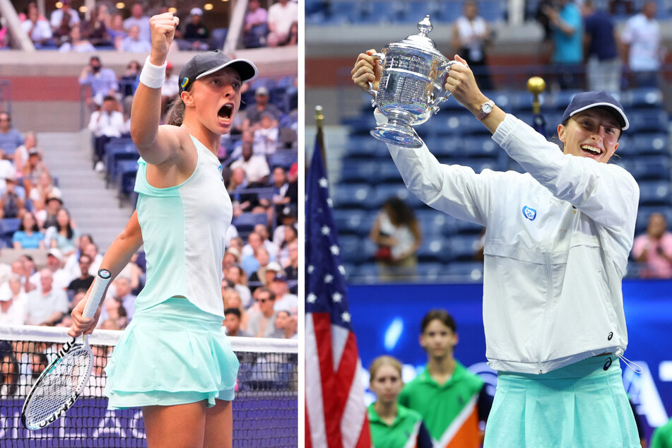 Iga Swiatek of Poland defeats Ons Jabeur of Tunisia in the women's singles final on day 13 of the 2022 US Open.