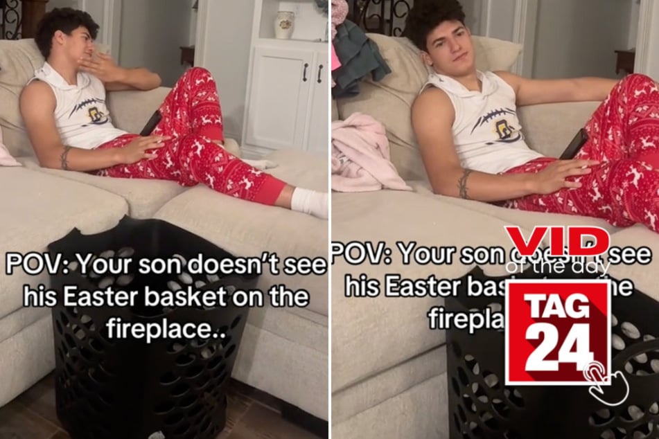 Viral Video of the Day for April 20, 2025: Mom pulls hilarious Easter basket prank on son