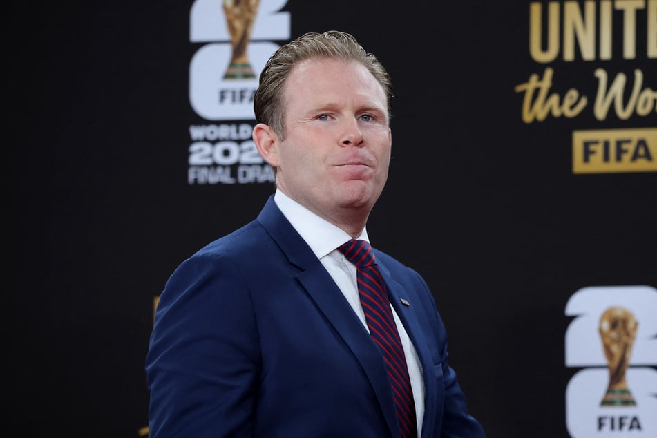 Andrew Giuliani poses on the red carpet prior to the FIFA World Cup 2026 Official Draw at John F. Kennedy Center for the Performing Arts on December 5, 2025 in Washington, DC.