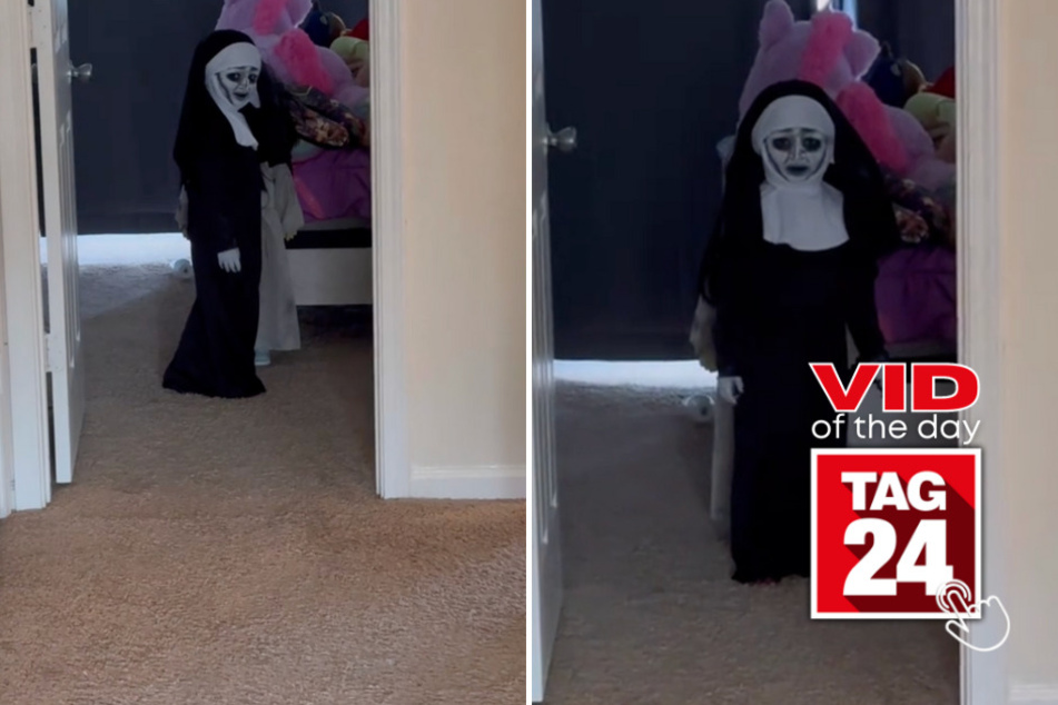 Viral Video of the Day for July 9, 2024: Daughter freaks dad out with terrifying makeup: "I'm not playing!"