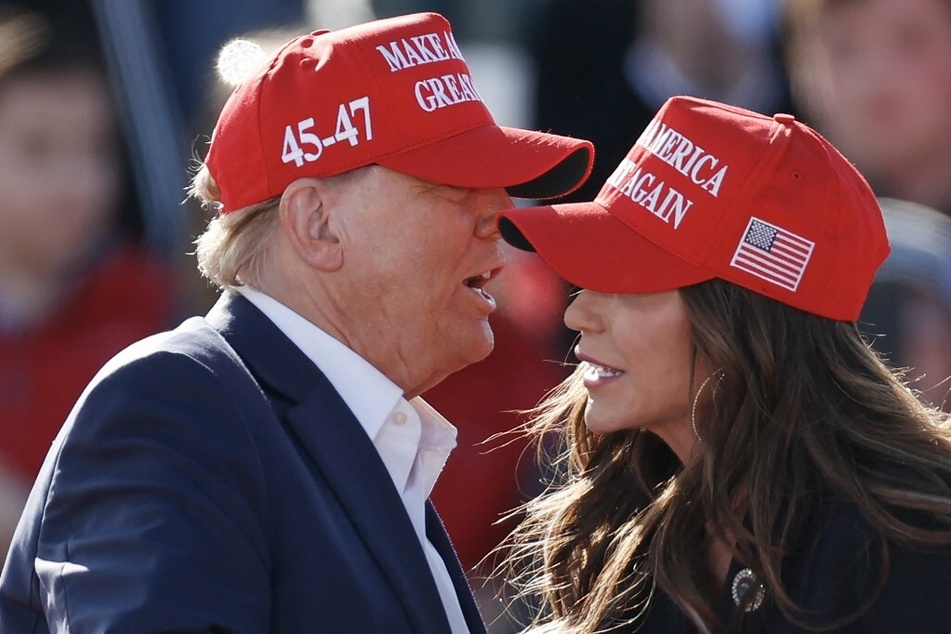 Kristi Noem (r.) was reportedly on Donald Trump's vice presidential shortlist before publicly admitting she had shot one of her own dogs.