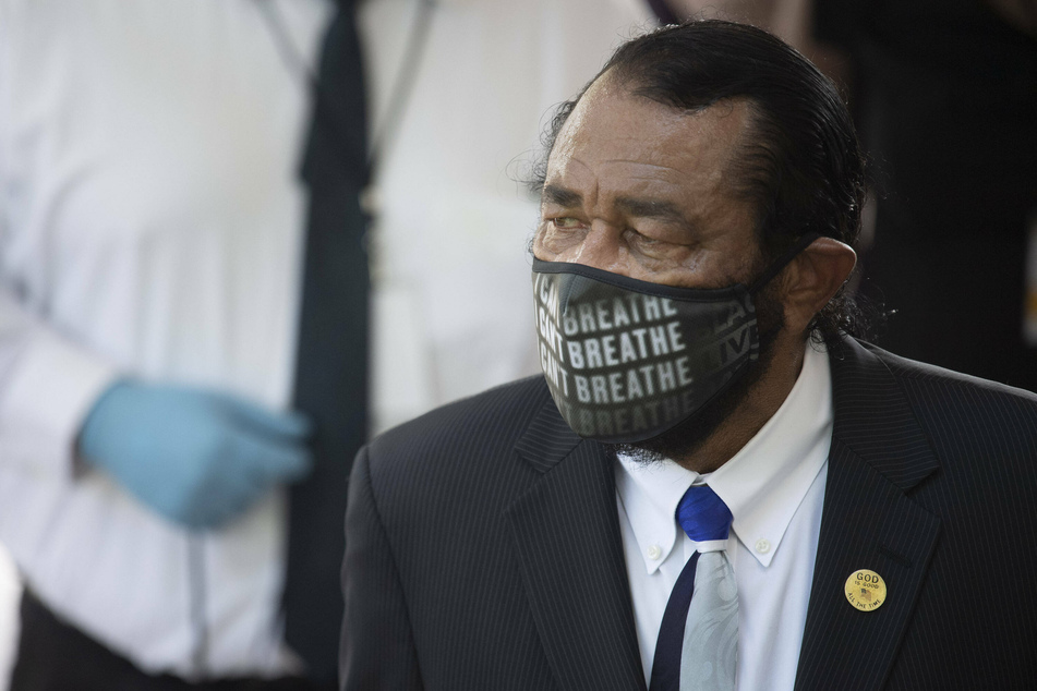 Democratic Rep. Al Green of Houston attends a service honoring the life of George Floyd in June 2020.