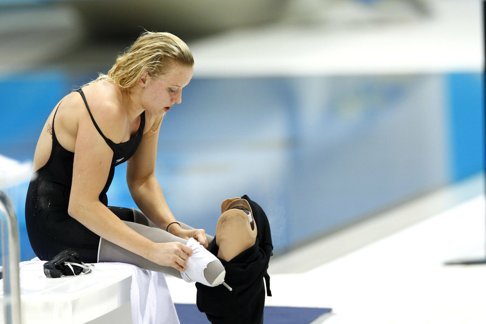 Without her prosthetics, Jessica Long can't walk (archive image).