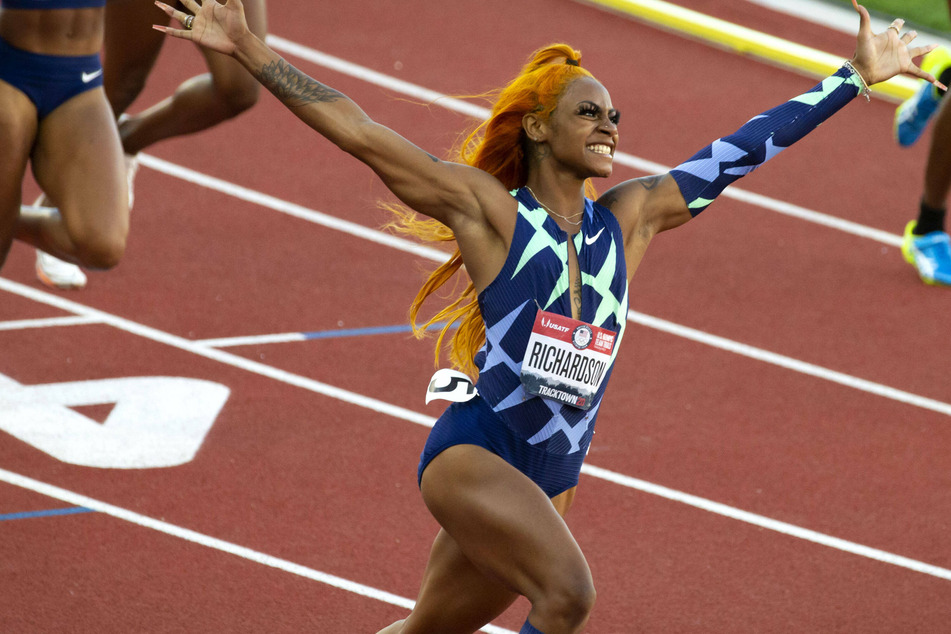 Sha’Carri Richardson won the US Olympic Track and Field Trials 100m event at the University of Oregon in June.