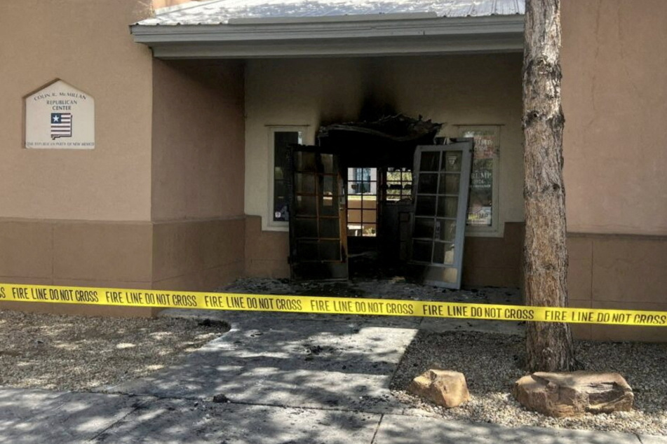 New Mexico GOP headquarters damaged as party makes "arson" allegation
