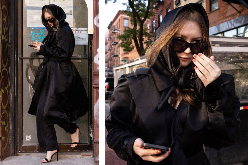 Anna Sorokin was spotted leaving her apartment in New York on Monday after being placed under house arrest.