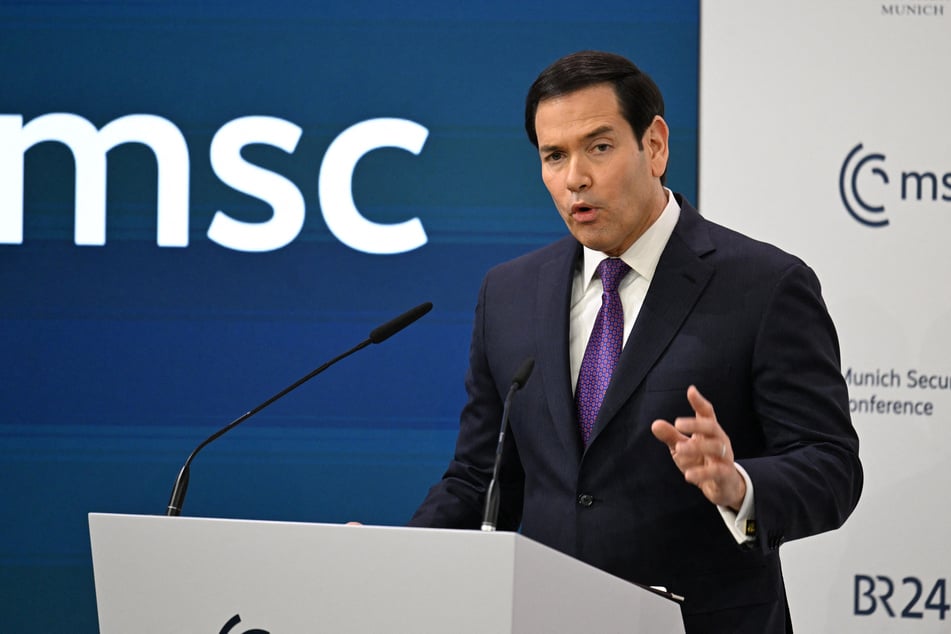 US Secretary of State Marco Rubio speaks during the 62nd Munich Security Conference (MSC) on Saturday in Munich, southern Germany.