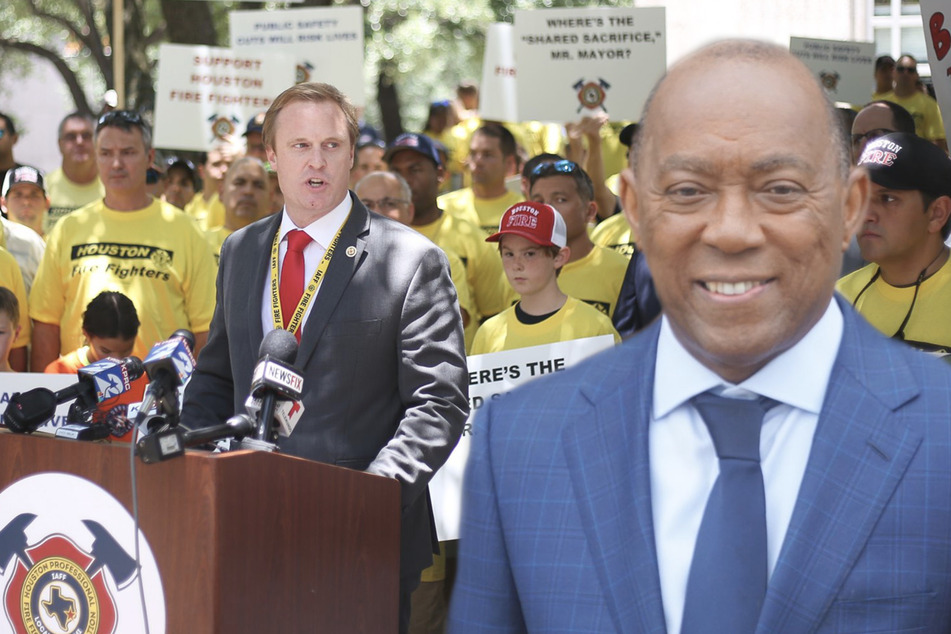 Houston mayor's longstanding battle with local fire union goes up in a blaze