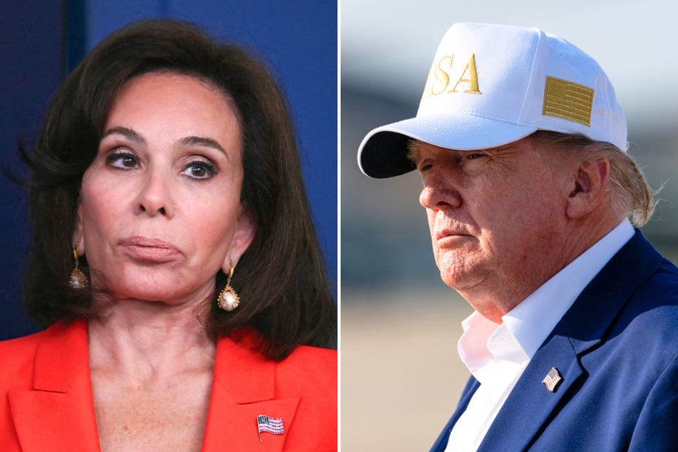 President Donald Trump (r) is reportedly pushing for new prosecution in the Reflecting Pool vandalism case after US Attorney for DC Jeanine Pirro dropped the charges.