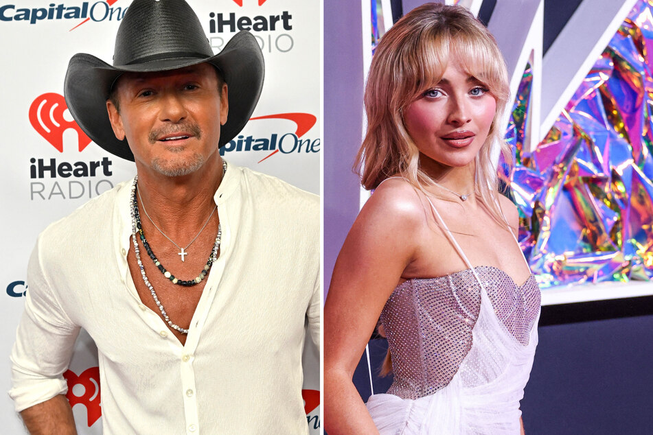 Musicians Tim McGraw and Sabrina Carpenter (r) praised Taylor Swift after the Cruel Summer artist was named PEOPLE's Most Intriguing Person of 2023.