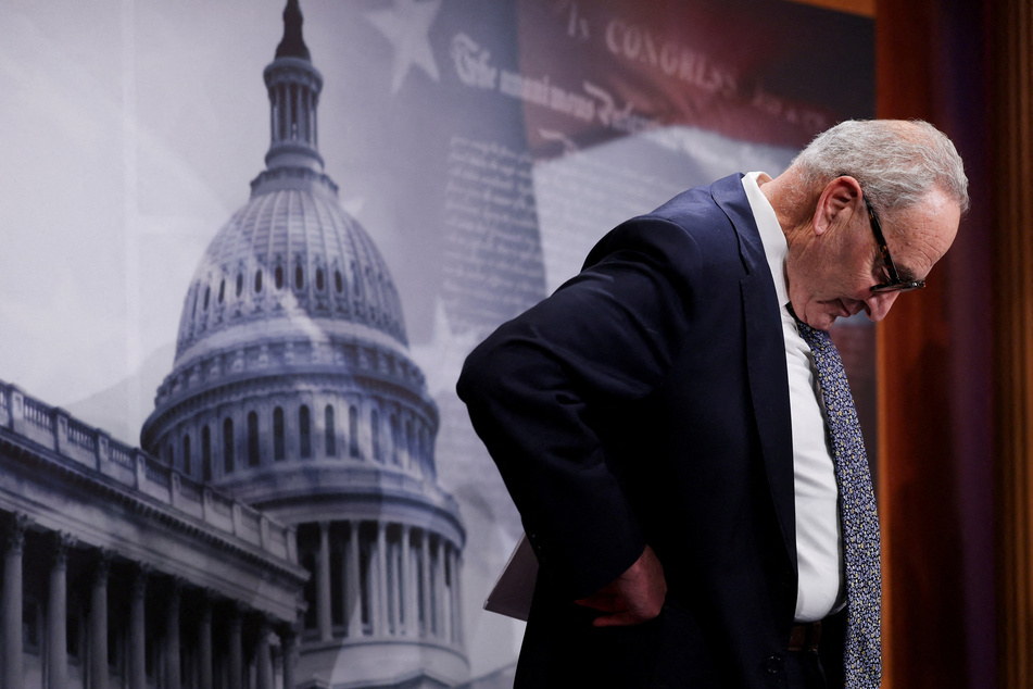Senate Minority Leader Chuck Schumer is under pressure to step down after eight Democrats joined Republicans in voting to pass a stopgap funding bill that would end the government shutdown.
