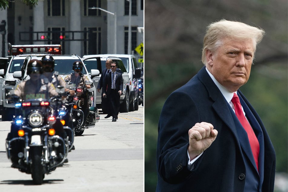 Donald Trump arrived for his arraignment in Miami on Tuesday, where he pleaded not guilty to 37 federal charges in the classified documents case.