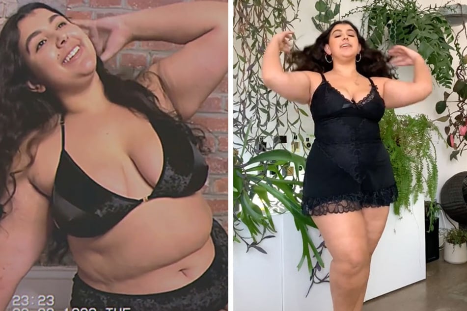 Maddie Touma flaunts her curves, sharing how comfortable she is in her own skin.