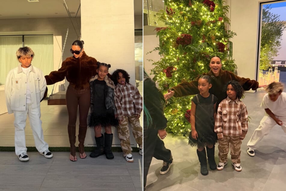 Kim Kardashian drops hilariously relatable Christmas photos: "I really tried"
