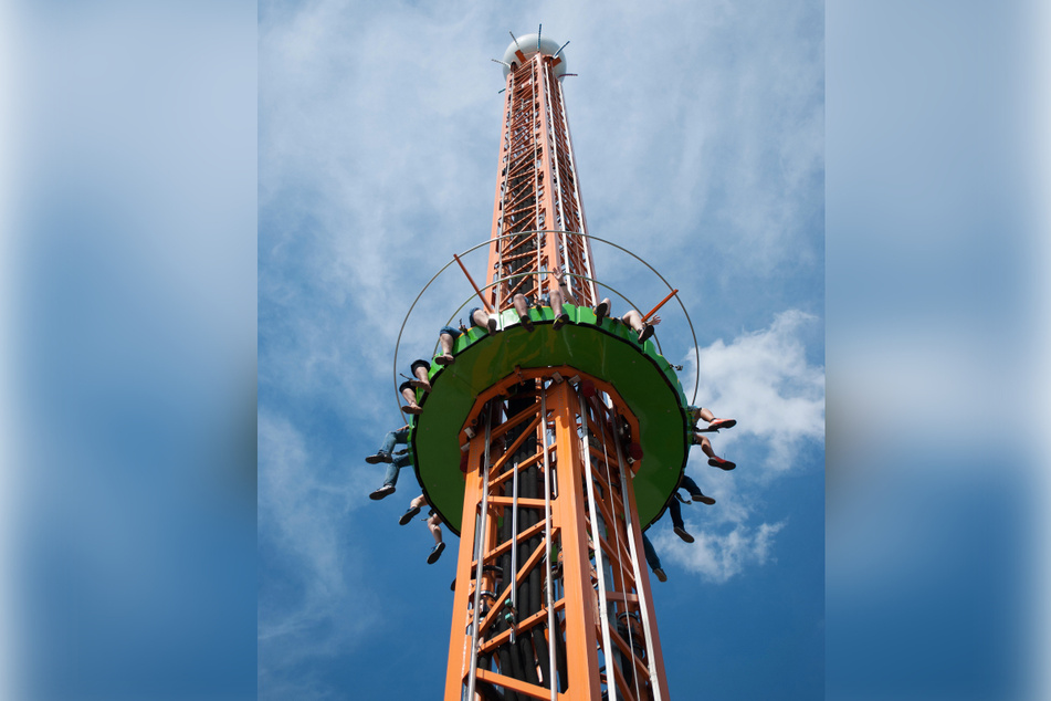 Estifanos was sitting on top of both of her seatbelts on a freefall ride (stock image).