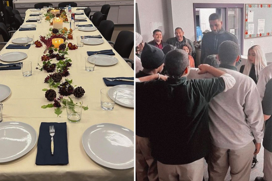 Kim Kardashian and Tristan Thompson host "inspiring" Friendsgiving feast