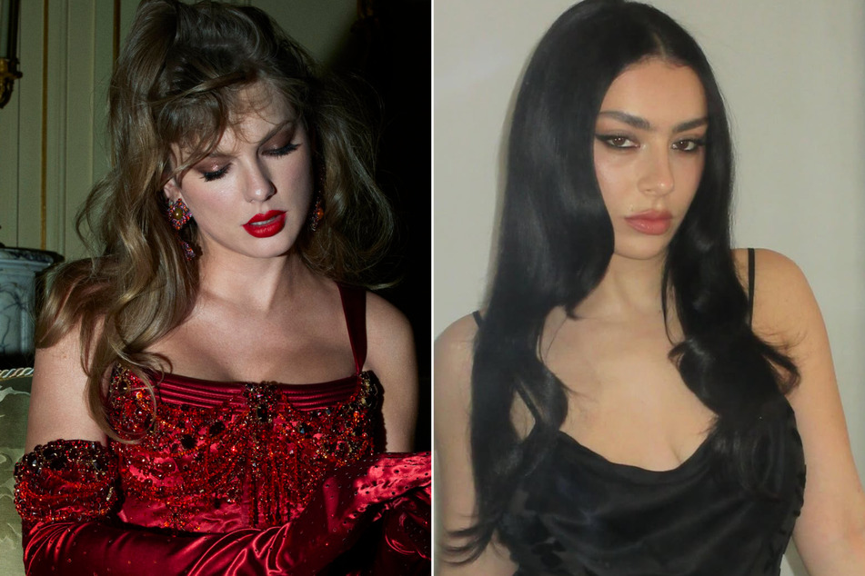 Taylor Swift (l.) appeared to take a swipe at Charli XCX on the song Actually Romantic.