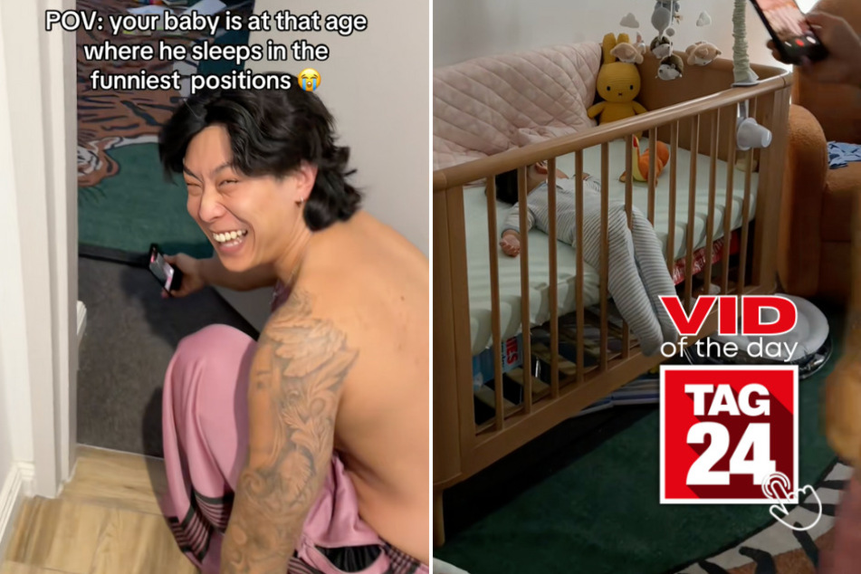 Viral Video of the Day for January 17, 2026: Parents catch baby sleeping in funniest position ever!