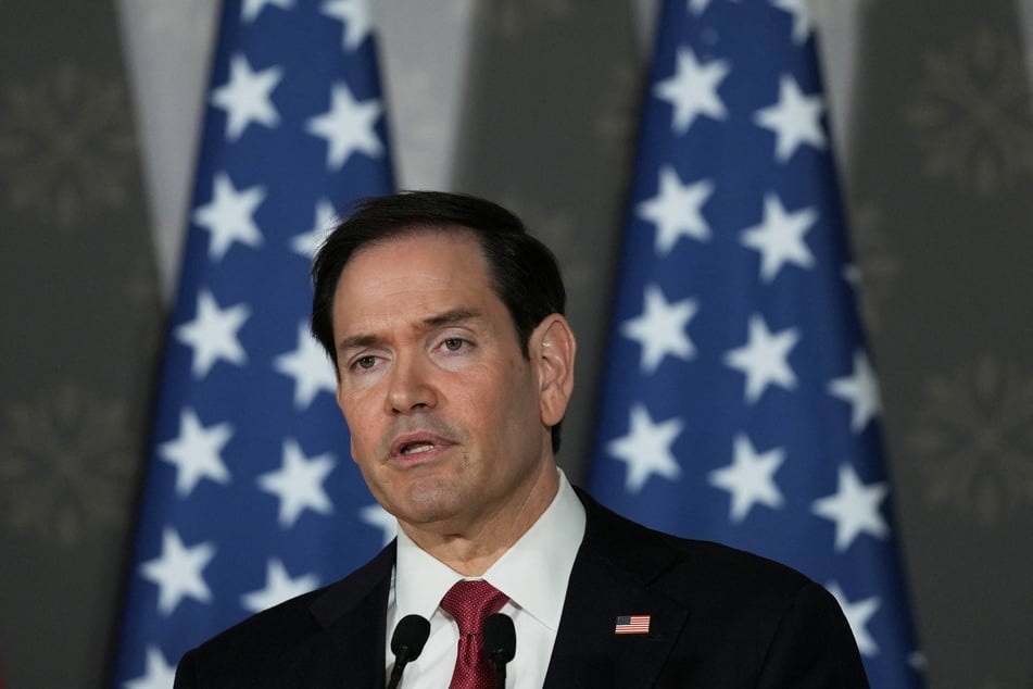 US Secretary of State Marco Rubio speaks to reporters following a Quad ministerial meeting at Hyderabad House in New Delhi, India, on May 26, 2026.