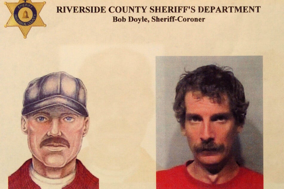 A 2005 composite sketch presented alongside Joseph Edward Duncan's mugshot in 2005.