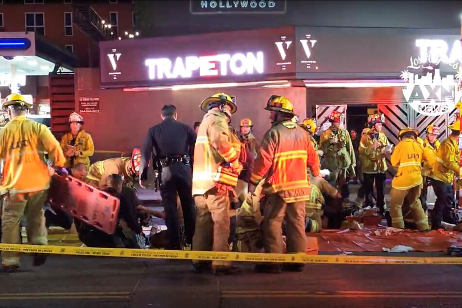 Car plows into crowd of people outside Los Angeles club, injuring dozens