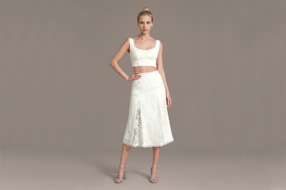 Project Runway Cropped Tank and Midi-Skirt Set