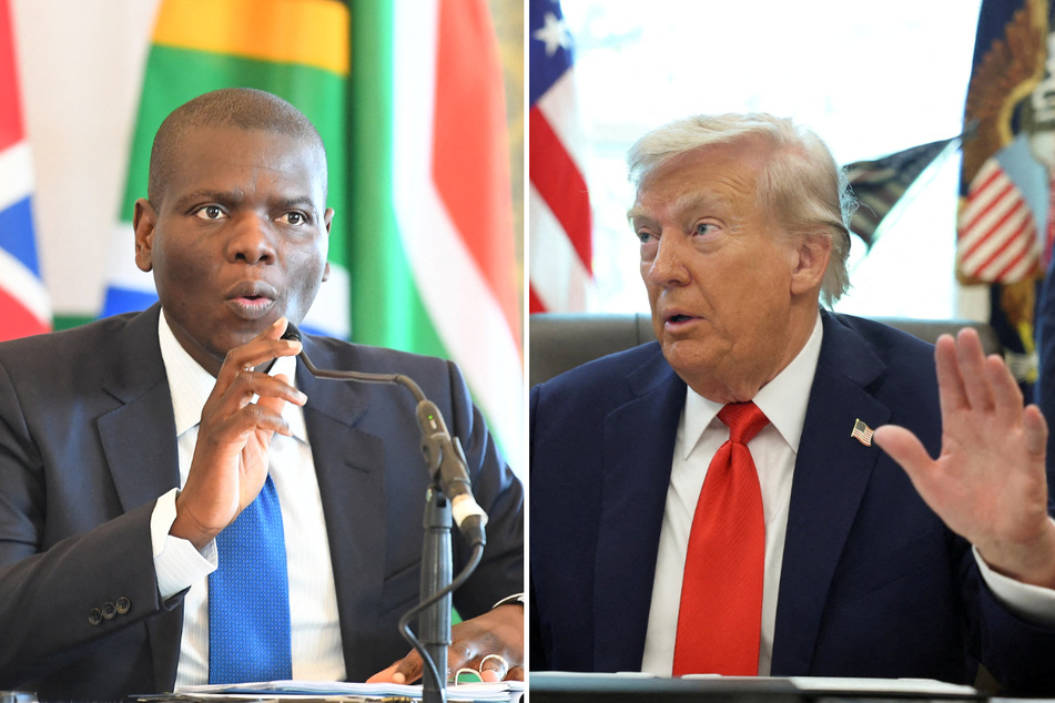 South African Foreign Minister Ronald Lamola (l.) called President Donald Trump's policy of preferentially resettling white Afrikaners "Apartheid 2.0".