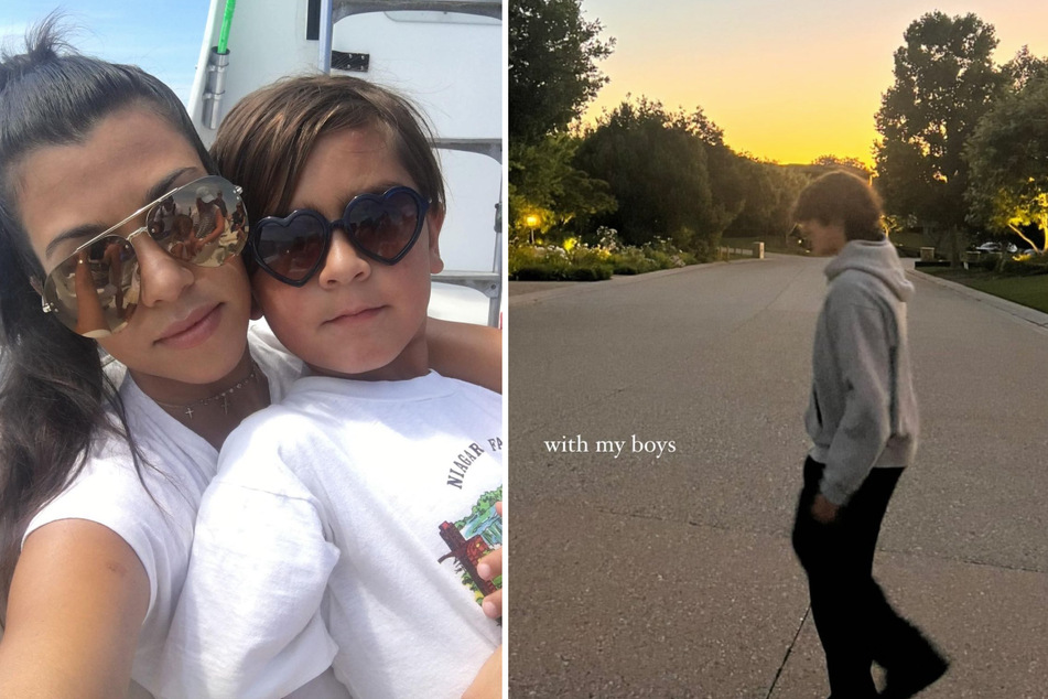 Kourtney Kardashian gives rare look at teenage son Mason