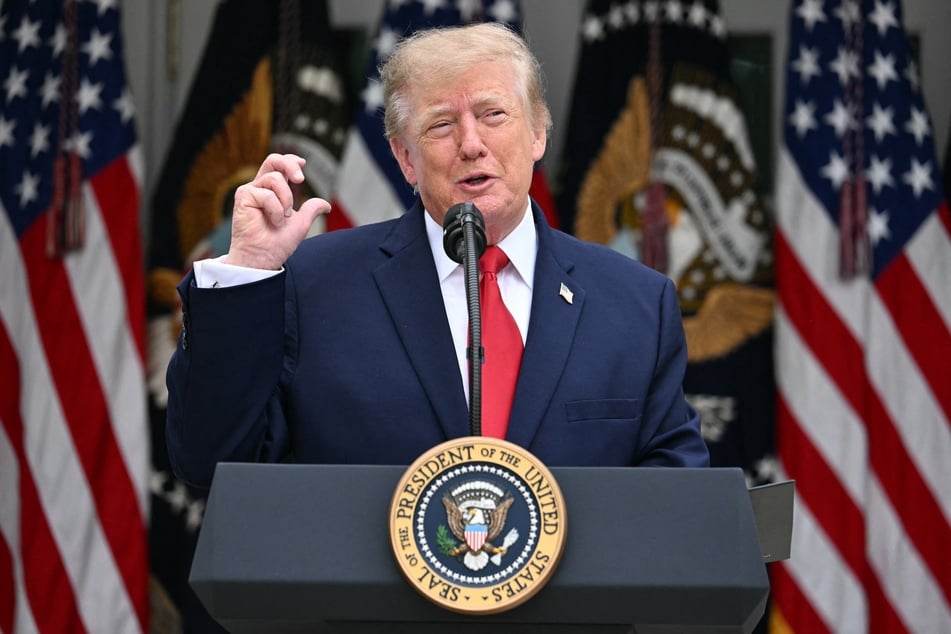 President Donald Trump picked Katie Zacharia to replace Karoline Leavitt as White House Press Secretary. Trump pictured here speaking in the Rose Garden at the White House, Washington DC in October.