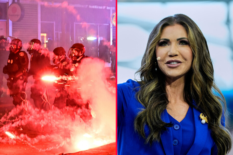 Department of Homeland Security Secretary Kristi Noem vowed to "hit back" against those protesting President Donald Trump's mass deportations in Los Angeles.