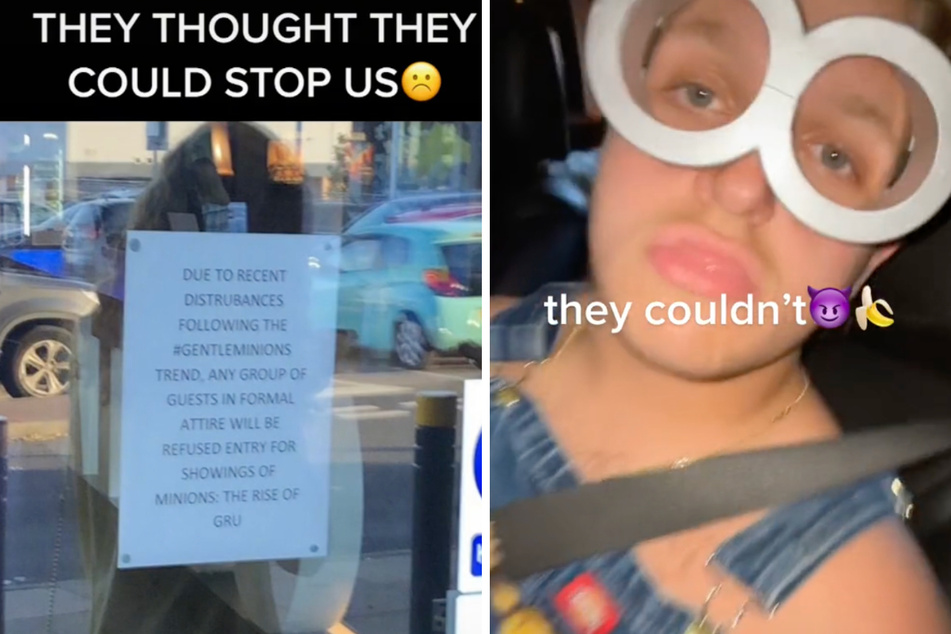 TikTokers have creatively gotten around the suits ban at movie theaters by dressing up as other Minions characters.