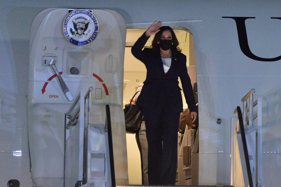 Kamala Harris landed in Mexico City on Monday night.