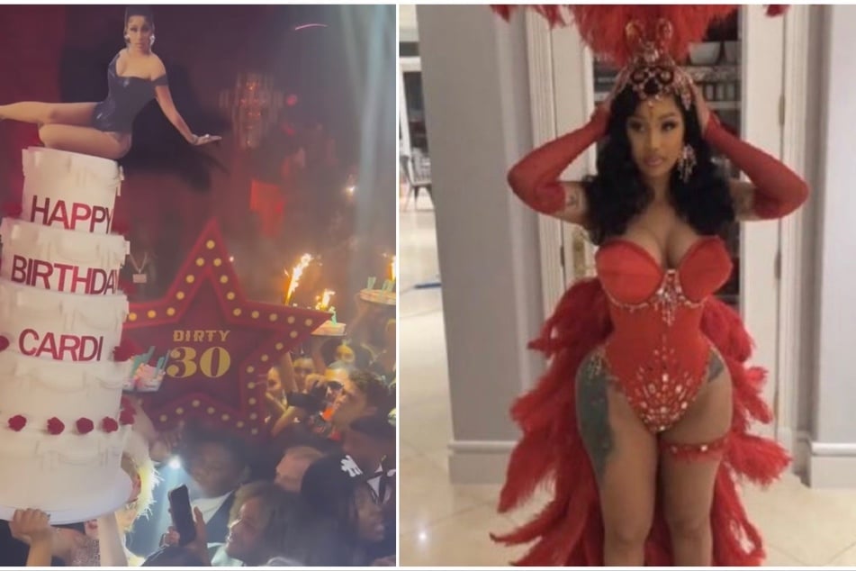 Cardi B celebrates birthday with cabaret-themed, star-studded bash!