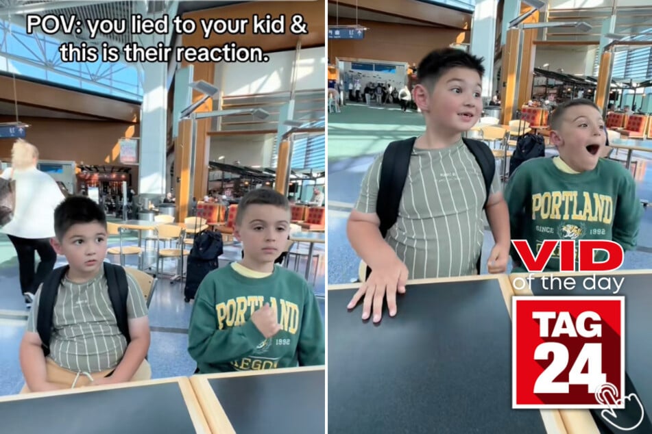 Today's Viral Video of the Day features a mom and dad who surprised their sons with an epic vacation they'll never forget!