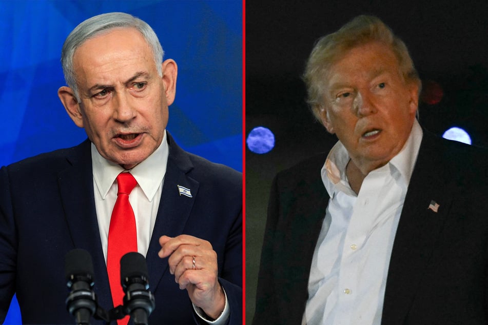 President Donald Trump (r) updated Israeli Prime Minister Benjamin Netanyahu (l) on the US' ongoing operations in the Persian Gulf.