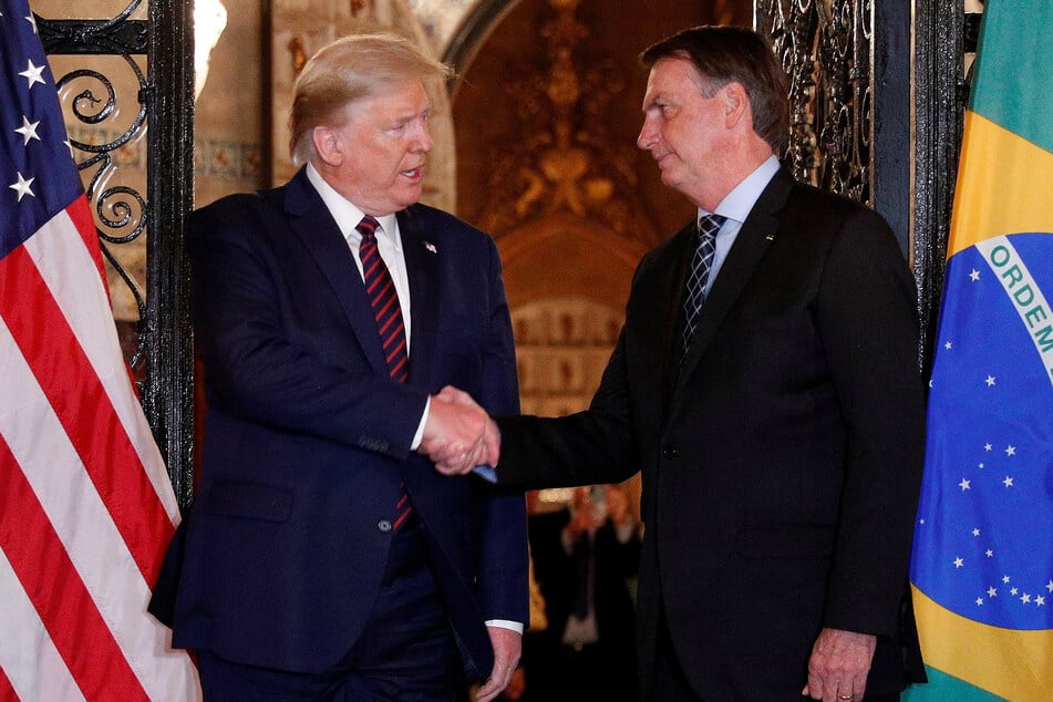 US President Donald Trump (l.) previously slammed Bolsonaro's trial as a supposed "witch hunt."