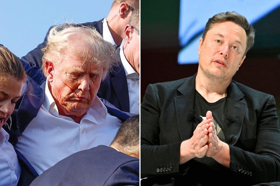 Billionaire Elon Musk (r.) announced that he has endorsed Republican candidate Donald Trump for president after he survived an assassination attempt.