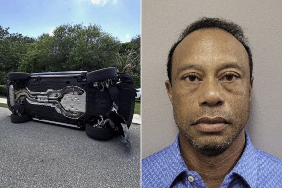 Tiger Woods is shown in a police booking mugshot released by the Martin County Sheriff's Office on March 28, 2026, after his DUI arrest.