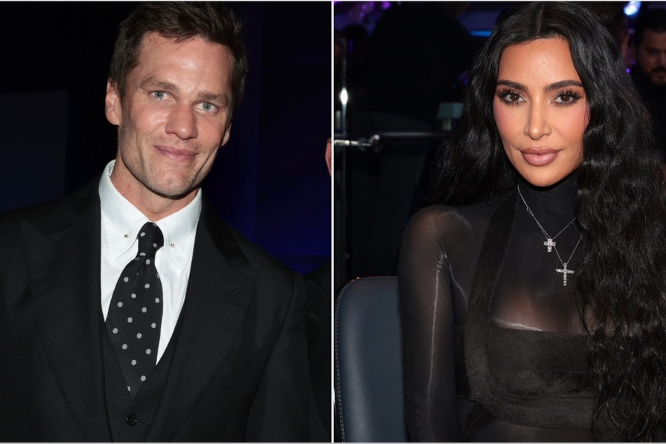Kim Kardashian faces off against Tom Brady at star-studded event