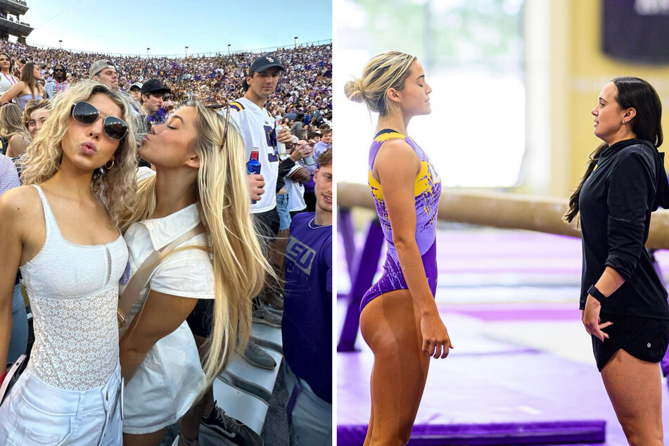 Olivia Dunne (c.) was met with a flood of positive comments on her latest social media post.