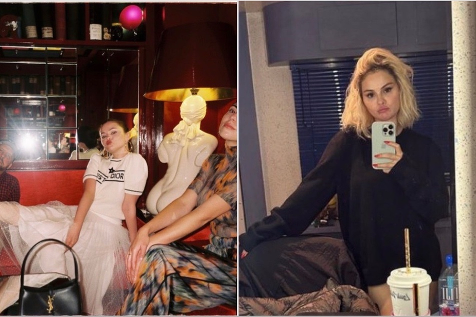 Selena Gomez snuck in a shocking pic in her new Instagram dump (r.), where she sports a blonde 'do!