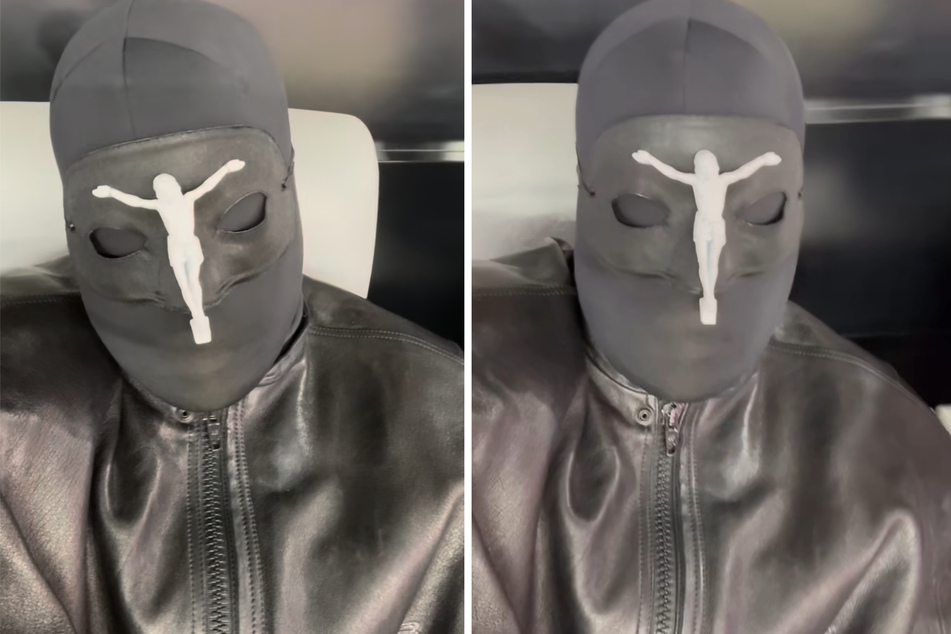 Kanye West wears Jesus-inspired disguise with Bianca Censori at Super Bowl LVIII