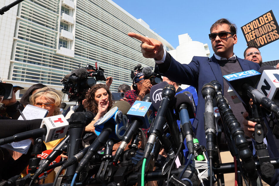 New York Representative George Santos took offense at a member of the public trying to take a photo of him.