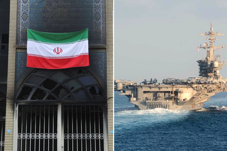 US President Donald Trump said a "massive fleet" was heading towards Iran as he revived threats of attacking Tehran.