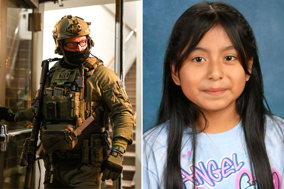 A 10-year-old girl (r.) and her mother were recently released from a detention center in Texas after being arrested by ICE a month ago.