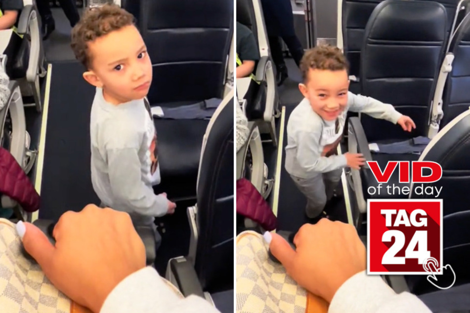 Viral Video of the Day for December 25, 2023: Boy spots festive stowaway on plane during Christmas trip