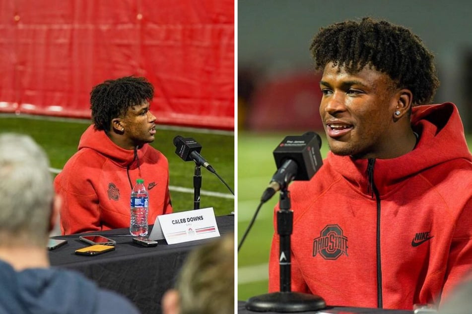 Ohio State football's latest additions Caleb Downs (pictured), Will Howard, and Quinshon Judkins have officially landed in Columbus, laser-focused on the upcoming season.
